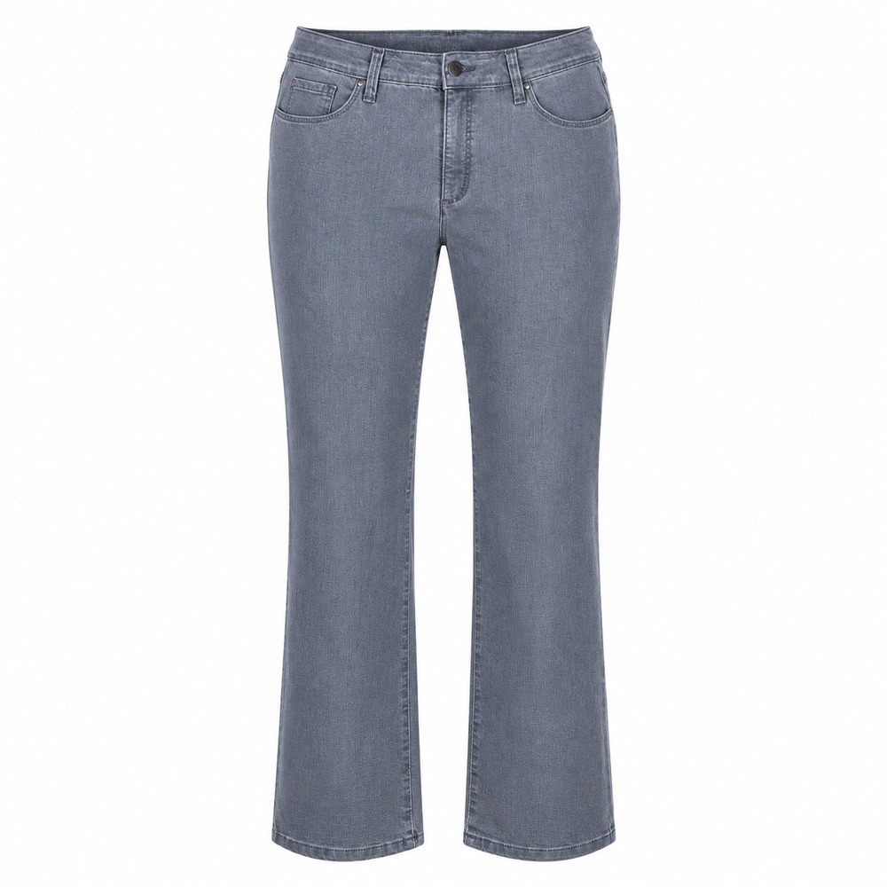 Charter Club Womens Lexington Straight Jeans 16 Cotton Blend Gray Casual Classic
